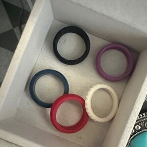 Colorful Silicone Ring Set